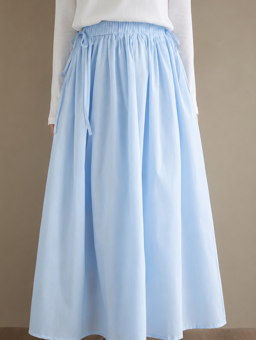 Women’s 100% Cotton Solid Colour Pocket Skirt