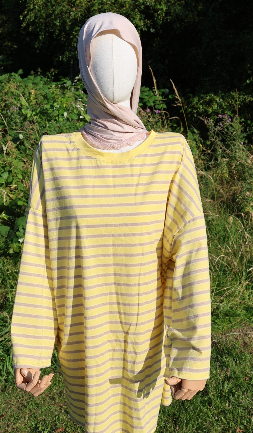 Striped oversized Shirts-95% Cotton