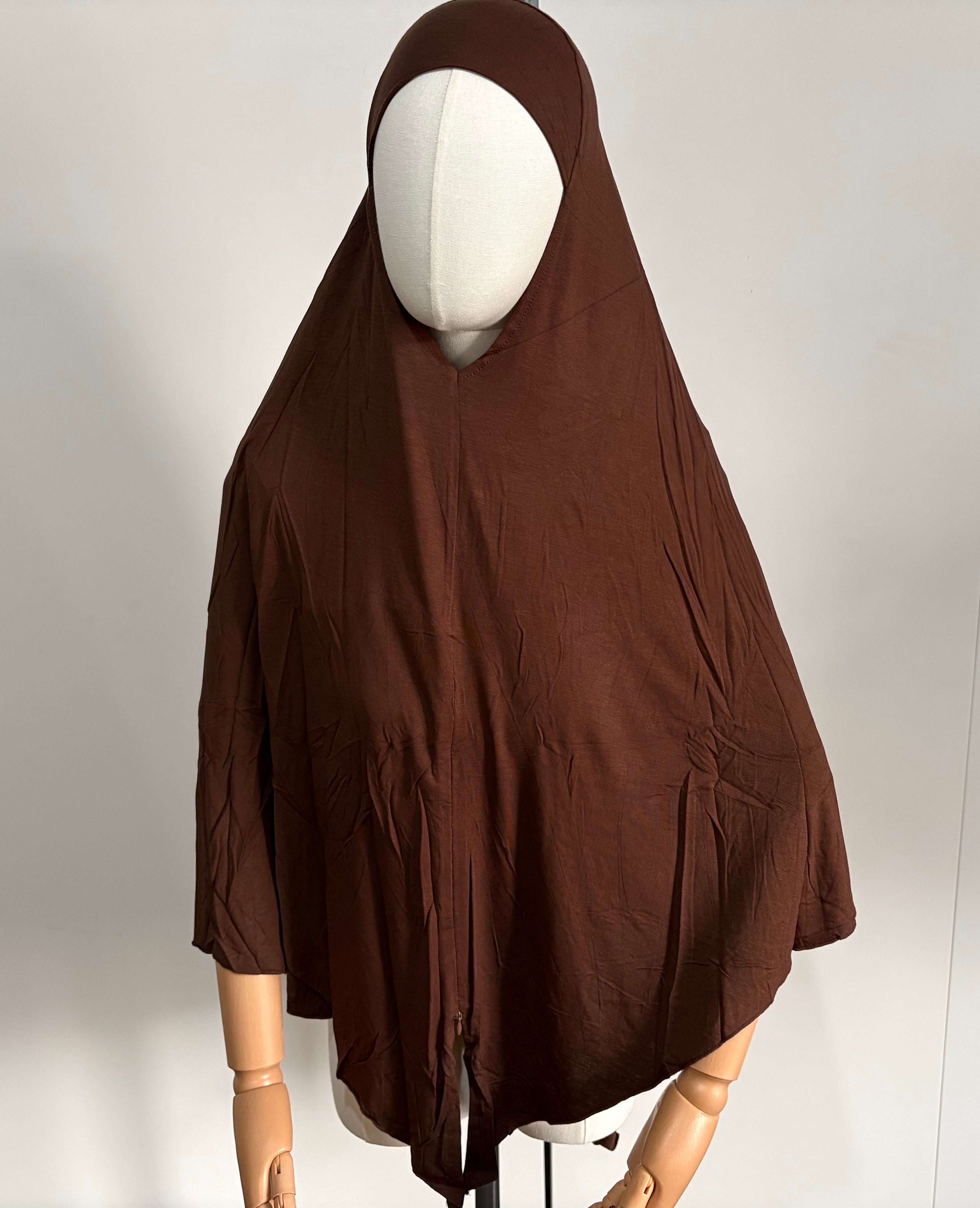 Premium Modal Jersey Maxi Khimar with Front Zip