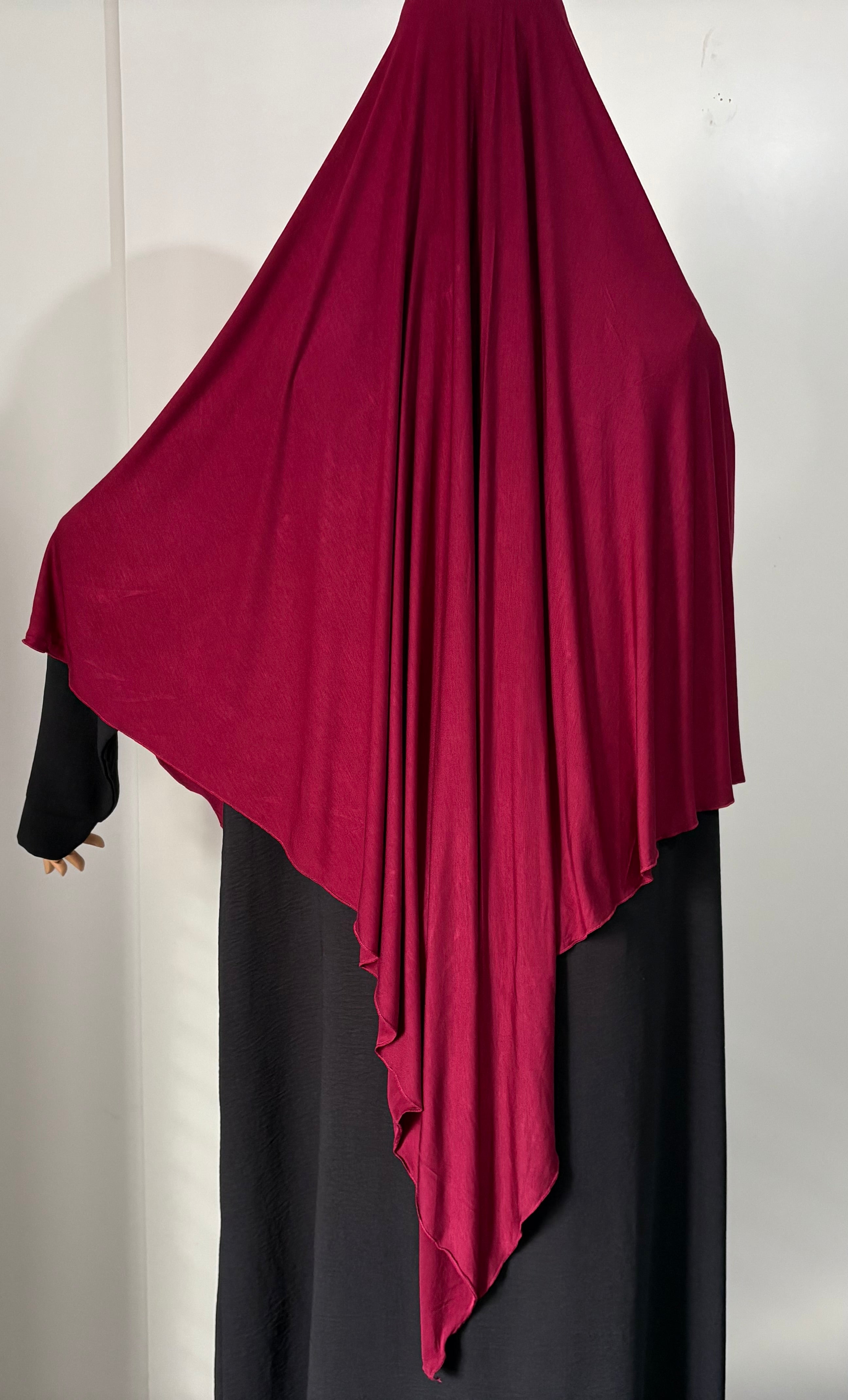 Premium Modal Jersey Maxi Khimar with Front Zip