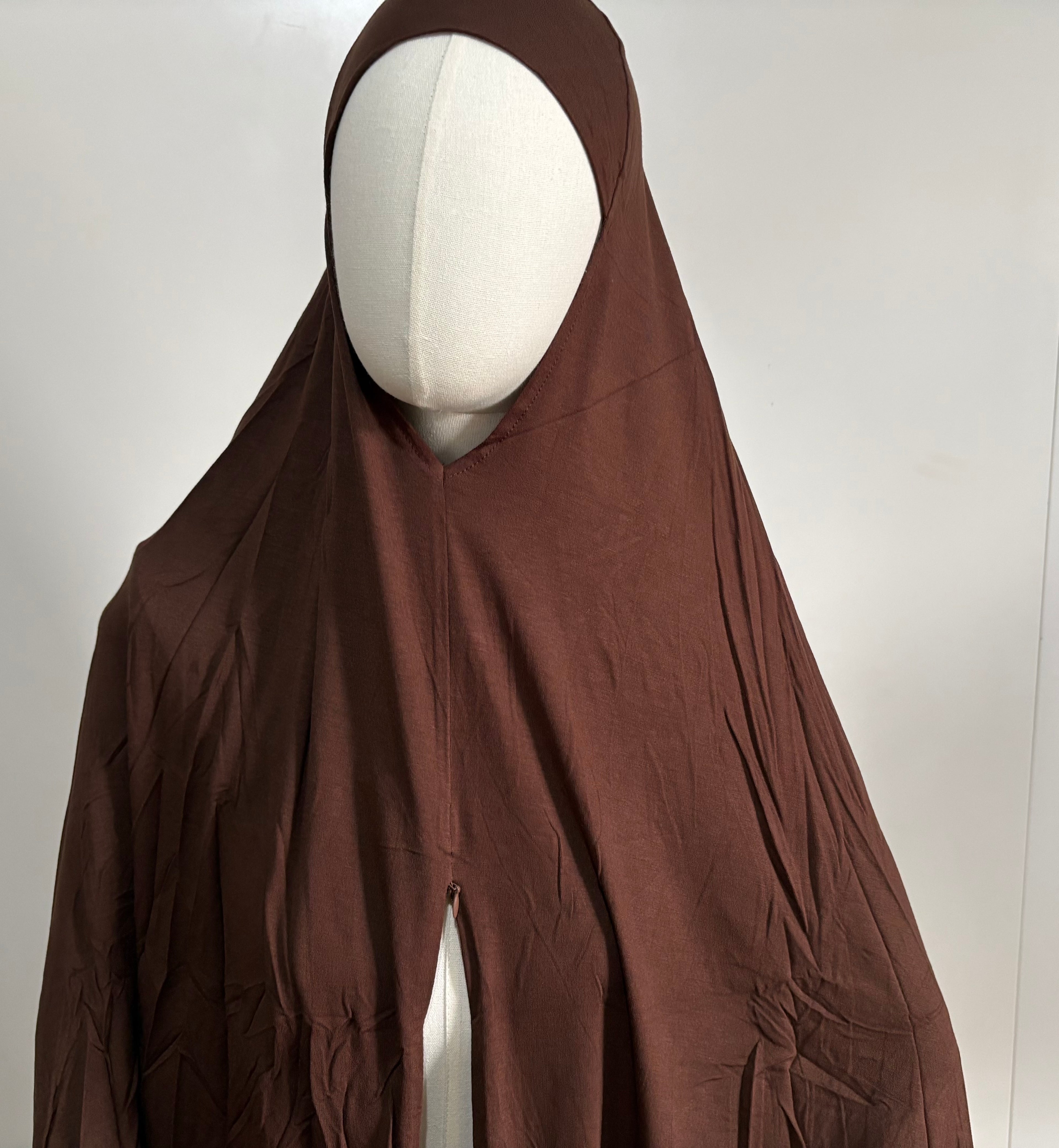 Premium Modal Jersey Maxi Khimar with Front Zip