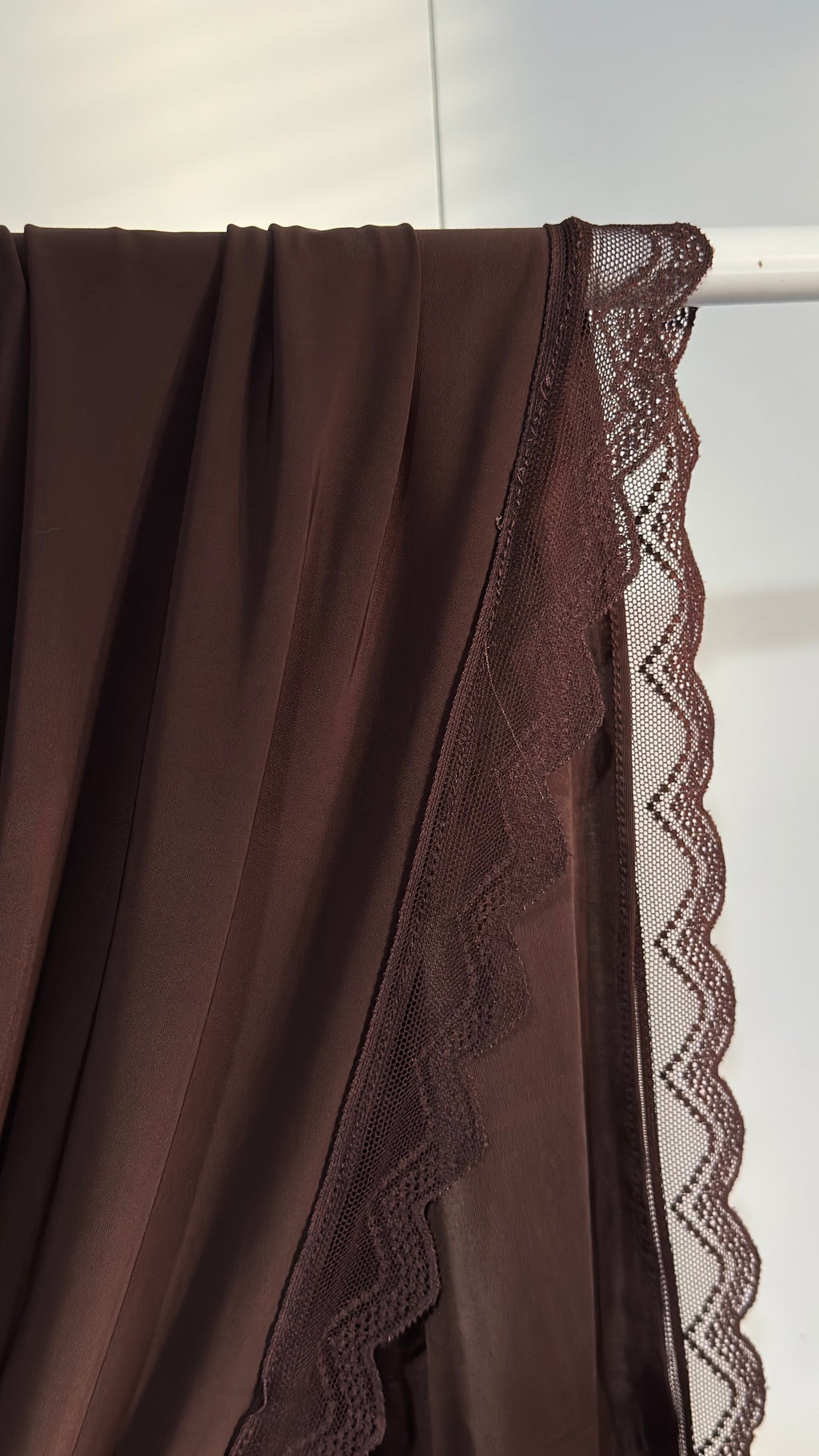 L Shaped Liquid Jersey Lace Hijabs