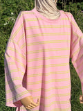 Striped oversized Shirts-95% Cotton