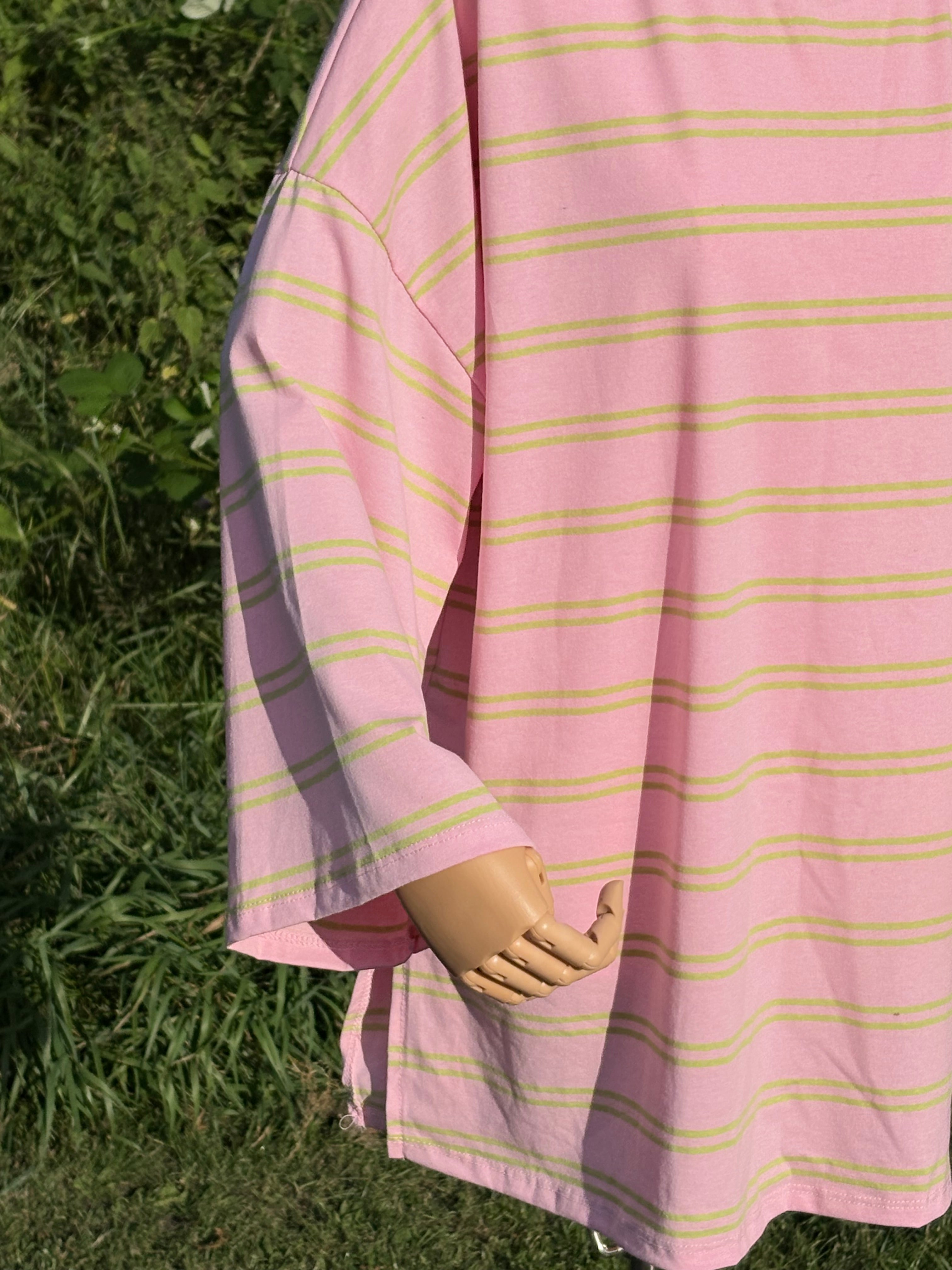 Striped oversized Shirts-95% Cotton