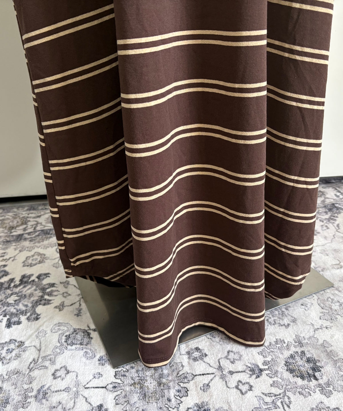 Striped Abaya Dress 95% Cotton Comfortable & Stylish Design for Everyday Wear with Pockets One Size Fits UK 8-18