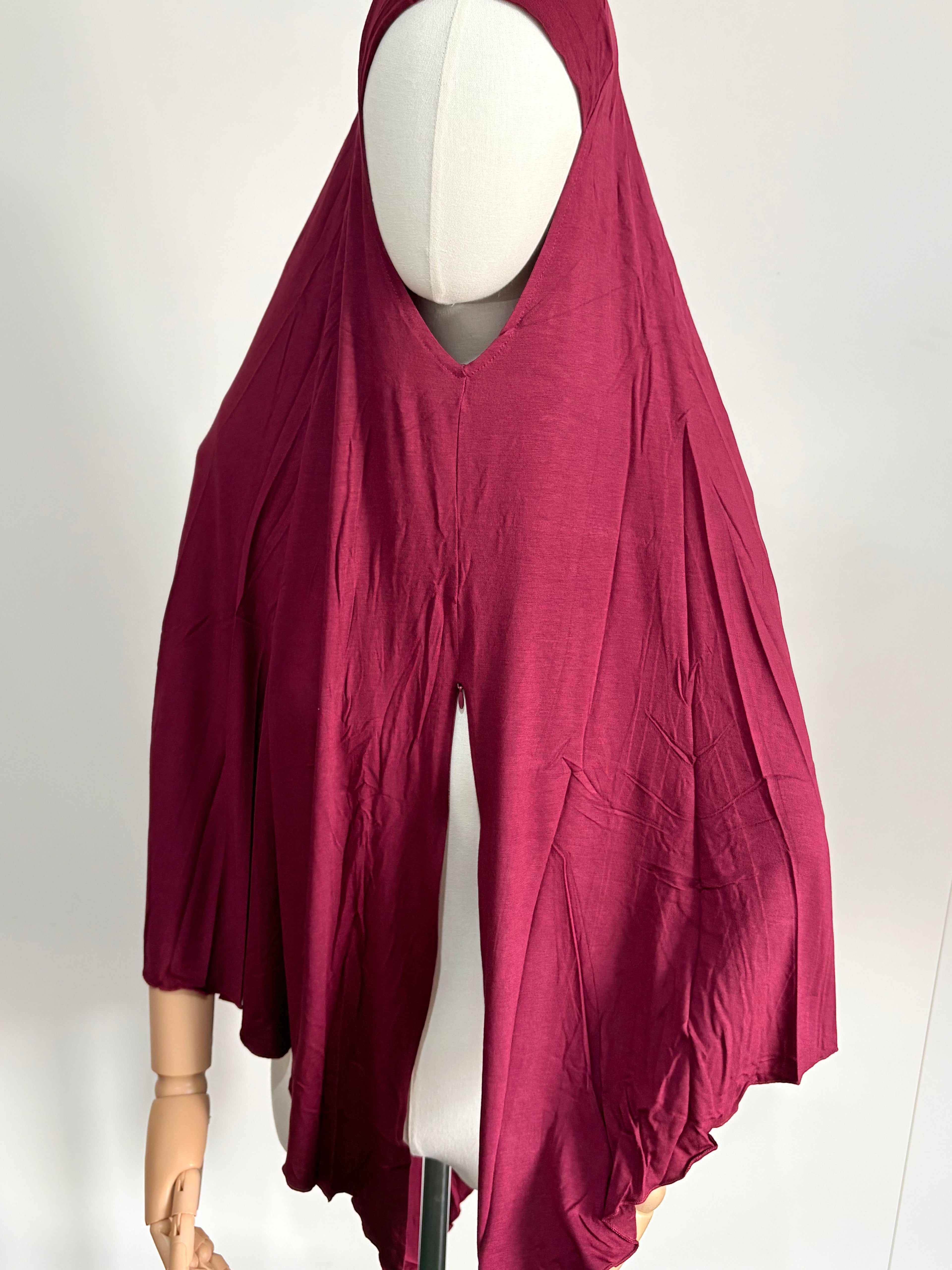 Premium Modal Jersey Maxi Khimar with Front Zip
