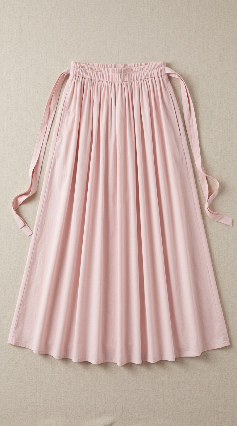 Women’s 100% Cotton Solid Colour Pocket Skirt