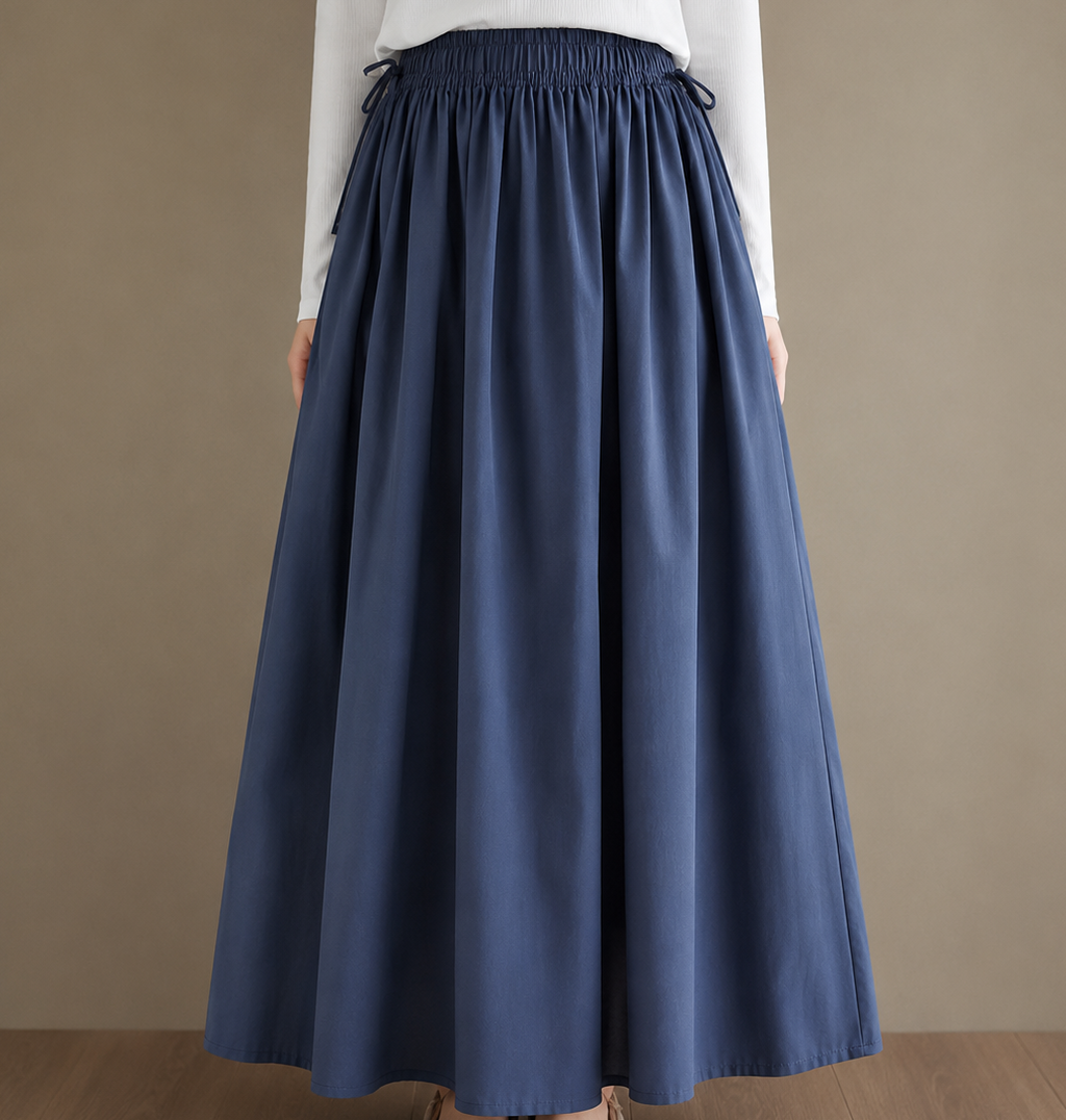 Women’s 100% Cotton Solid Colour Pocket Skirt