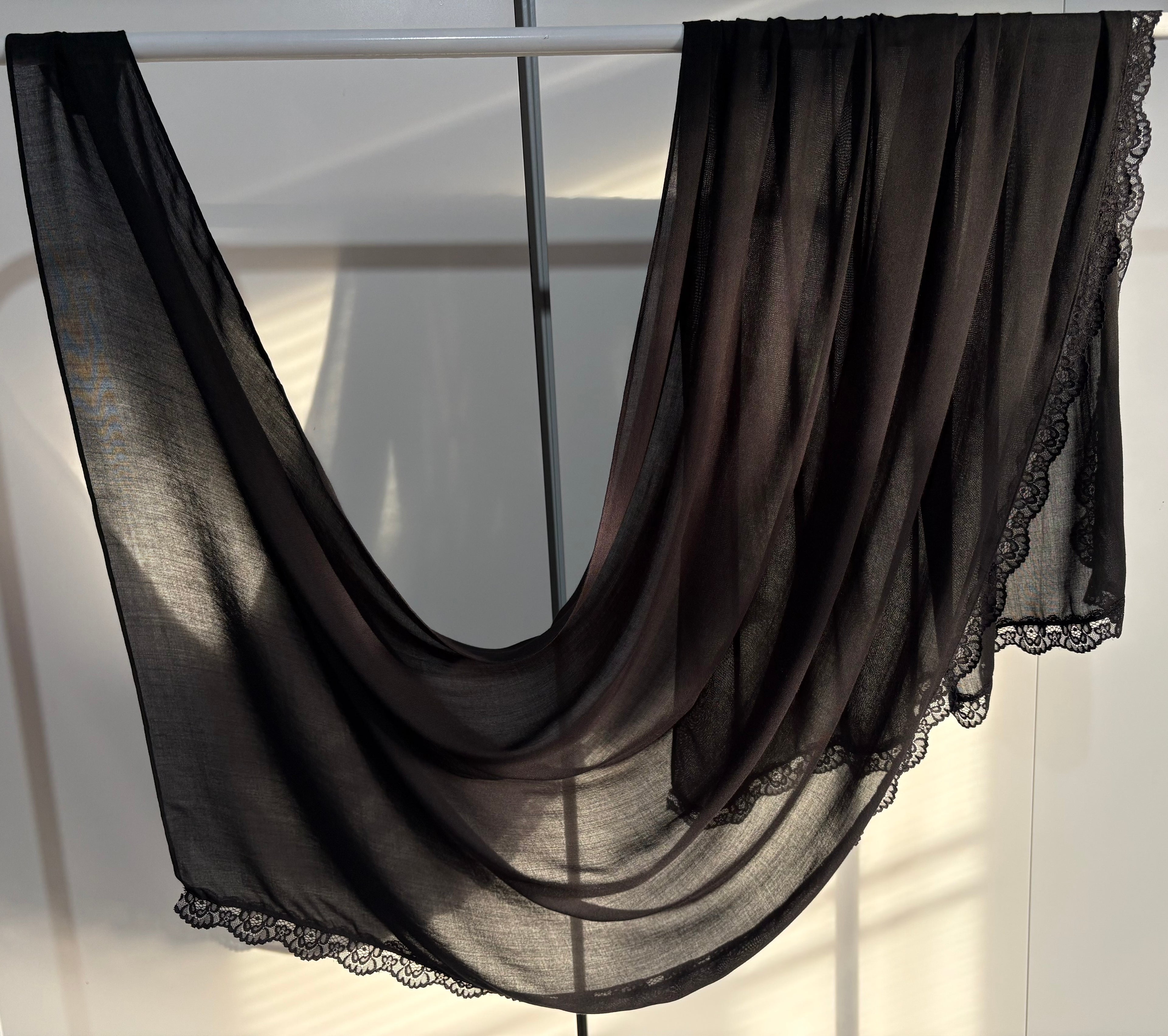 Modal Lace Hijabs L shaped Lace-OMA Modesty