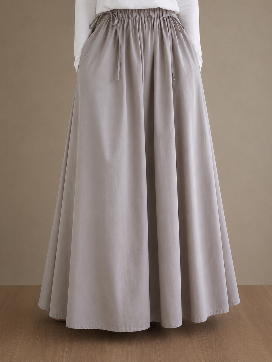 Women’s 100% Cotton Solid Colour Pocket Skirt